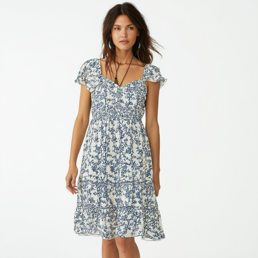 Lucky Brand Women's Silk Vines Dress