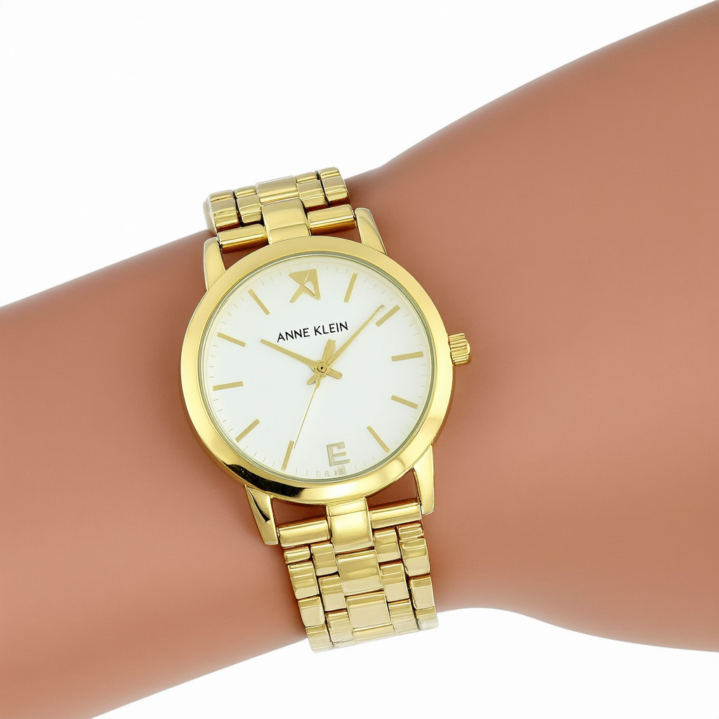 Anne Klein Women's AK/2400WTGB Gold-Tone Bracelet Watch