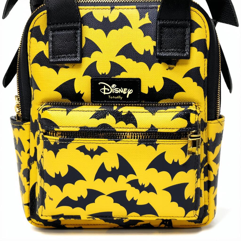LOUNGEFLY X LASR Exclusive Disney Totally Batty Mickey Bat AOP Mini Backpack