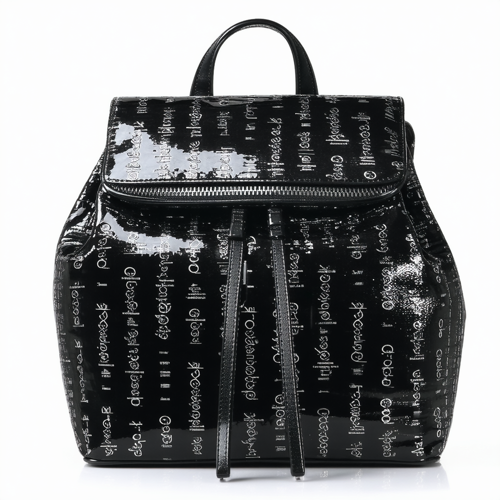 Calvin Klein Millie Novelty Backpack, Black Shine Logo, One Size