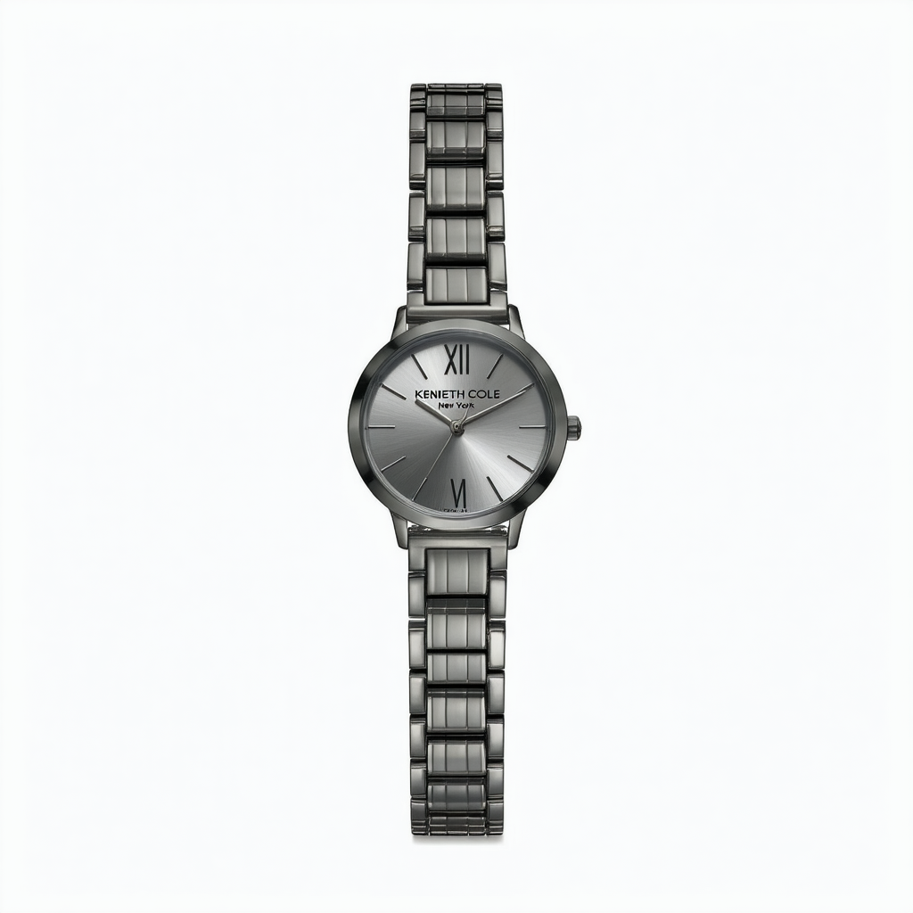 Kenneth Cole New York Gunmetal Barrel Link Watch