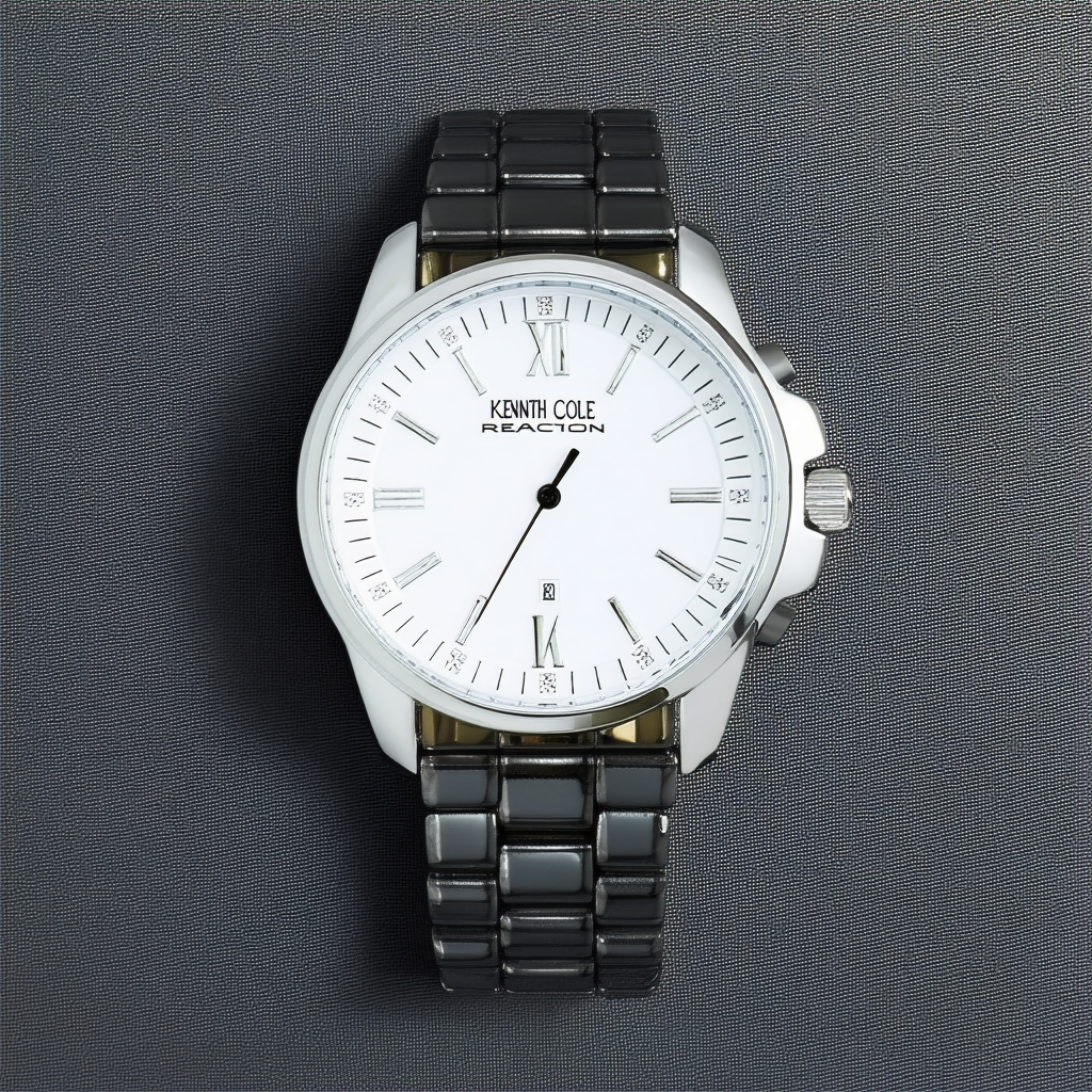 Kenneth Cole Men's KC3227 Reaction White Dial Bracelet Watch