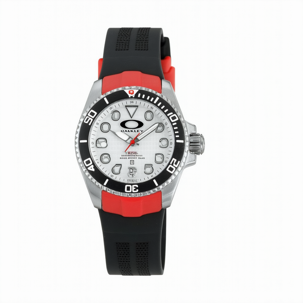 Oakley Men's 26-316 Bottle Cap Analog Display Swiss Quartz Red/Black Watch