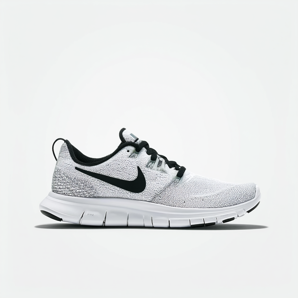 Nike Womens Free 5.0 Running Shoes White/Black Size 8 B(M) US