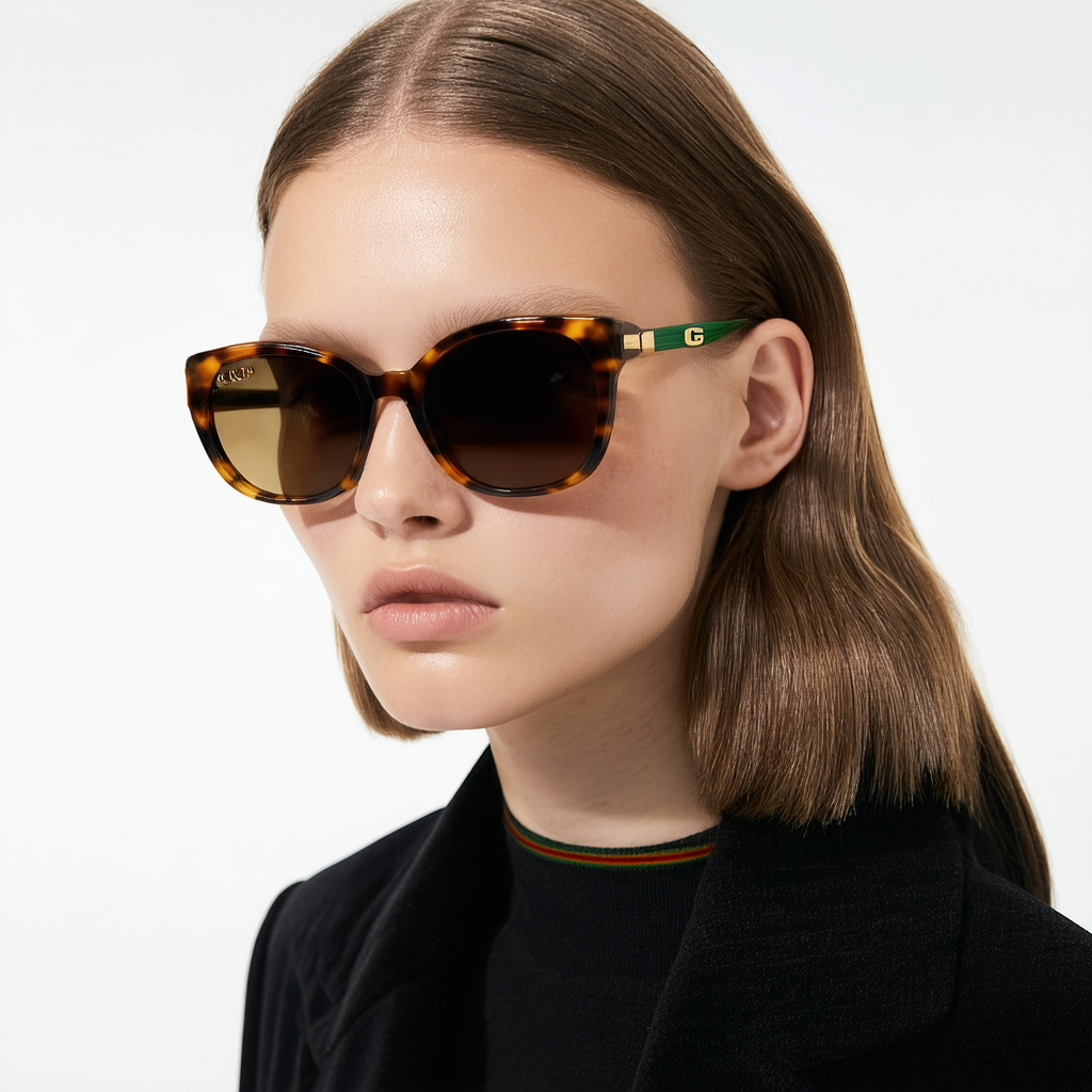 Sunglasses Gucci GG 0417 SK- 003 HAVANA/BROWN MULTICOLOR, 56-17-145