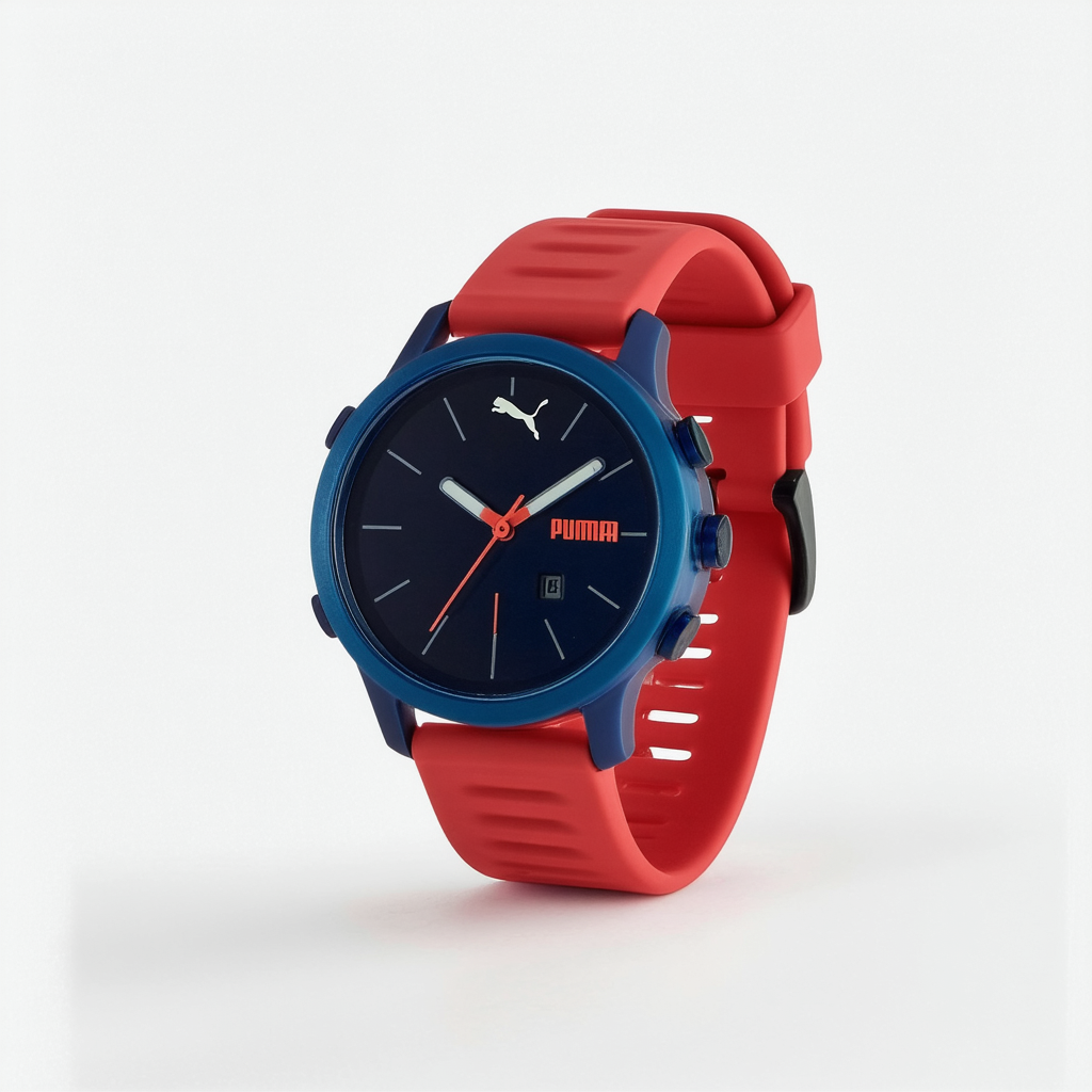 PUMA Unisex PU910801040 Loop L red navy Digital Display Watch