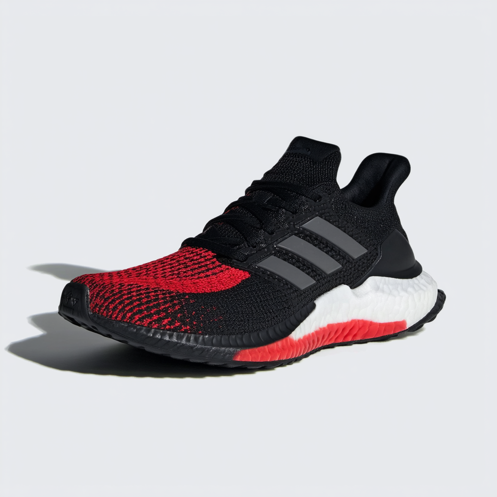 adidas Mens Alphabounce 1 M Running Shoe, Adult, Black/Scarlet/Grey, 13 M US