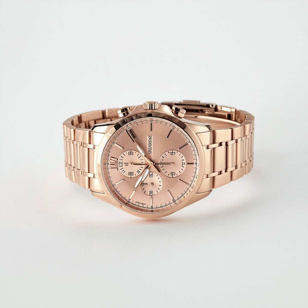 Michael Kors Lexington Chronograph Rose Dial Rose Gold-plated Mens Watch MK8319