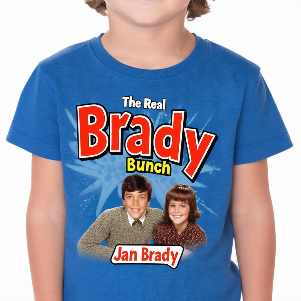 Brady Bunch The Real Jan Brady Unisex Youth T Shirt for Boys and Girls