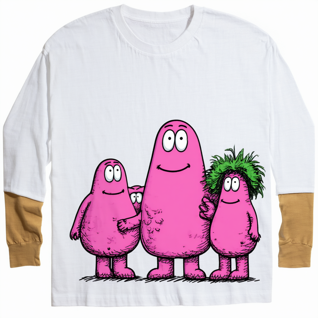CafePress Barbapapa Family T 100% Cotton T-Shirt, White