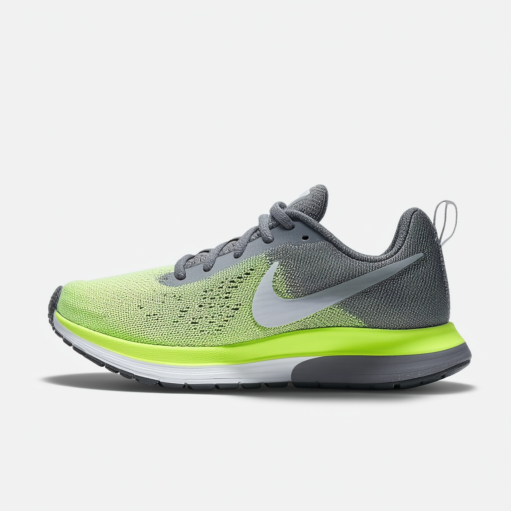 Nike Kid's Shoes Dual Fusion Run (GS) Running Shoes Gray,Green,Yellow