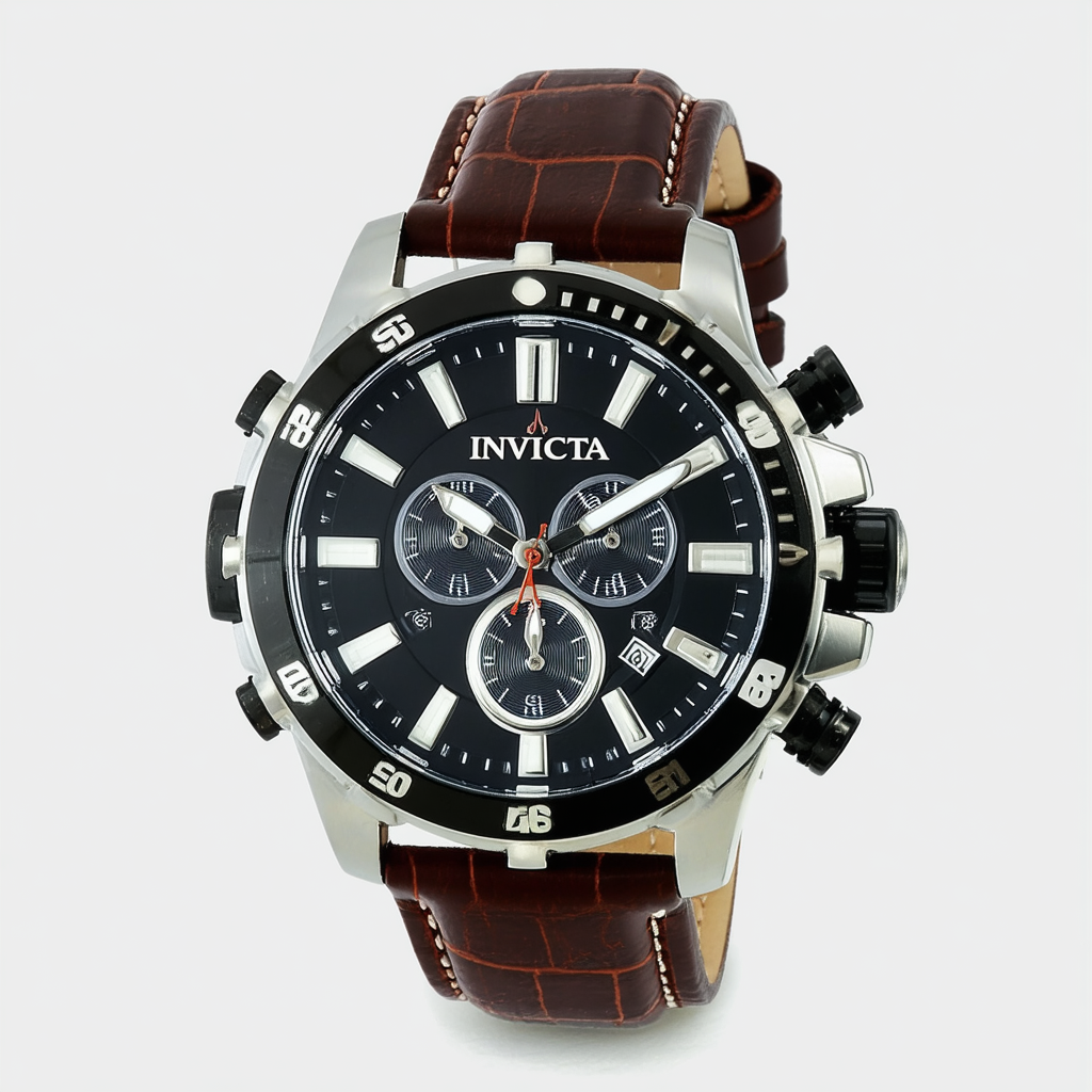 Jason Taylor for Invicta Collection 12960 "Reserve" Stainless Steel Watch with Leather Band