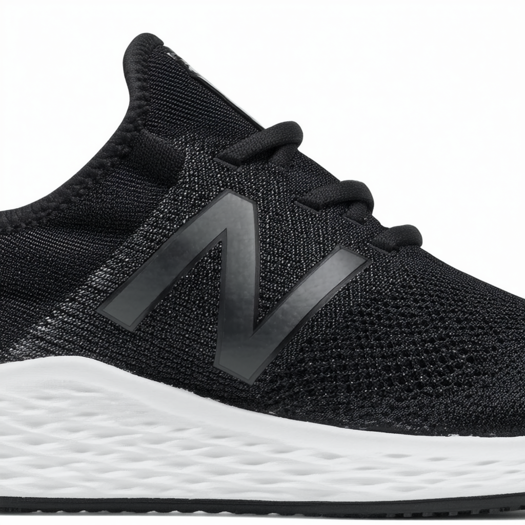 New Balance Women's Fresh Foam Cruz Sport V2 Sneaker, Black/White, 8 B US