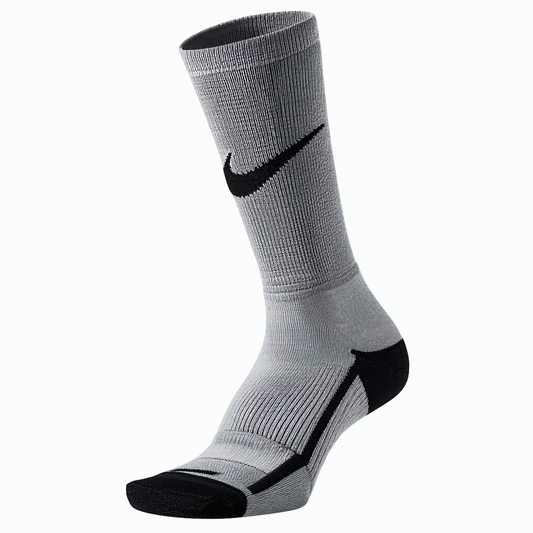 Nike Elite Versatility Crew Basketball Sock Cool Grey (065) / Black/ Cool Grey Large