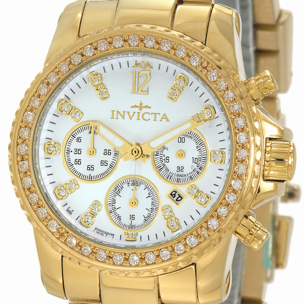 Invicta Women's 0281 Angel Collection Diamond Accented Chronograph Watch