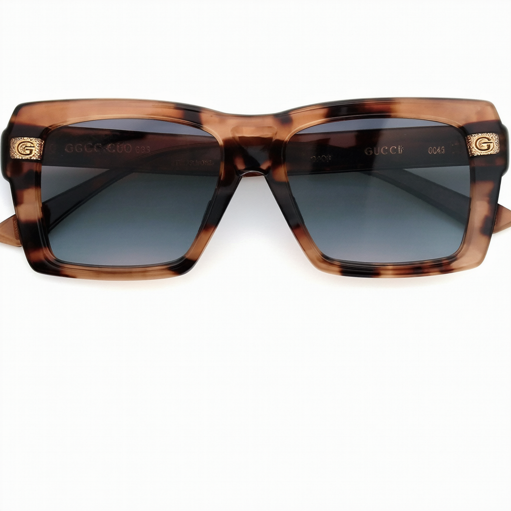 Gucci GG0003S 003 Shiny Havana GG0003S Square Sunglasses Lens Category 3 Size 5