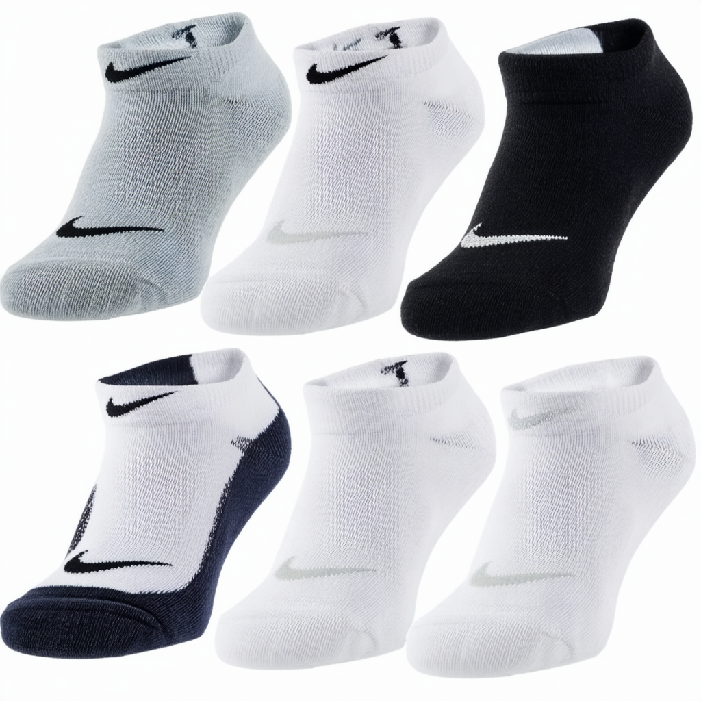 Nike Kids 6 Pack Low Cut Socks with Swoosh Logo (6 Pairs)