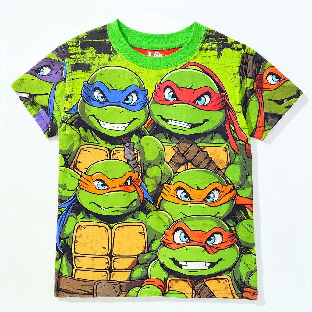 Nickelodeon Teenage Mutant Ninja Turtles 90s TMNT Boys Short Sleeve Tee Shirt