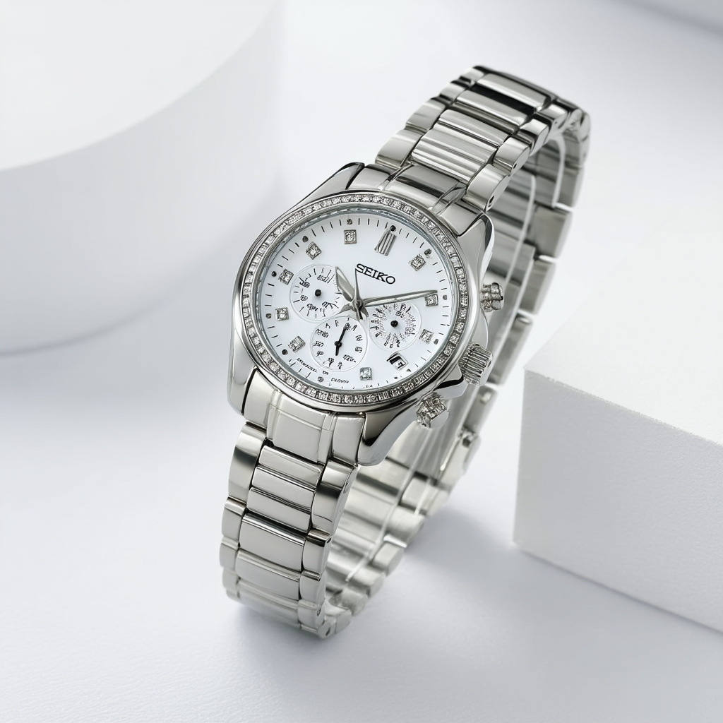 Seiko Women's SSC893 Stainless Steel Diamond-Accented Watch