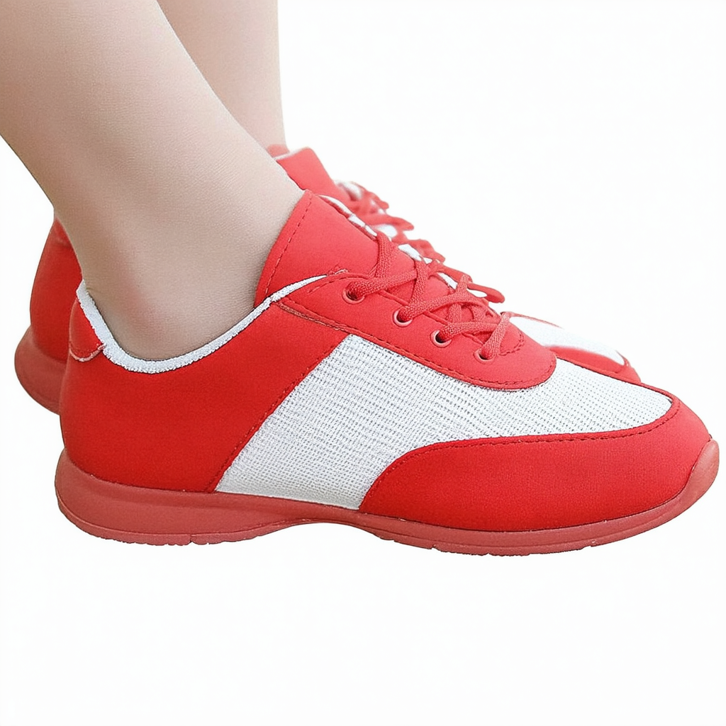 FZ-Comfort-01 Women's Cute Comfort Slip On Flat Heel Round Toe Sneaker Shoes (8.5 B(M) US, Red)