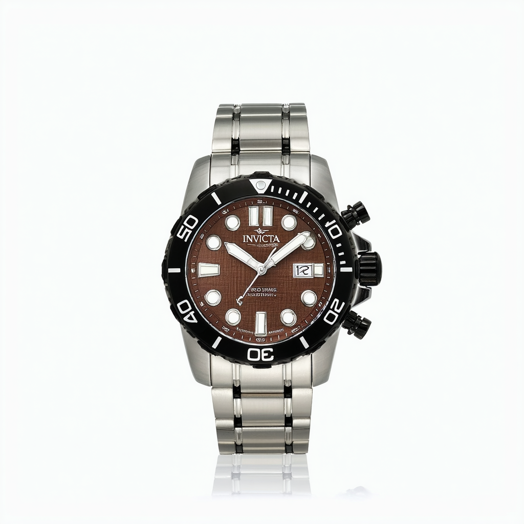 Invicta Men's 12929 Pro Diver Automatic Brown Textured Dial Stainless Steel Watch