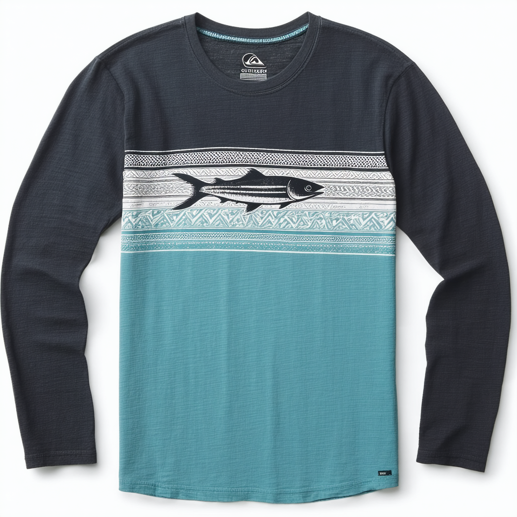 Quiksilver Men's Aztec Fish Ls Screen Tee