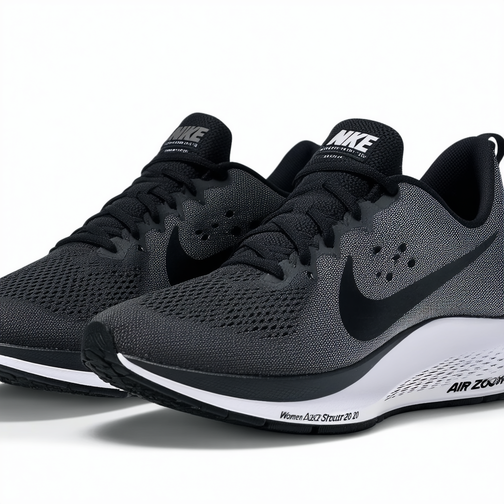 Nike Women's Air Zoom Structure 20 Running Shoe, Black (8.5)