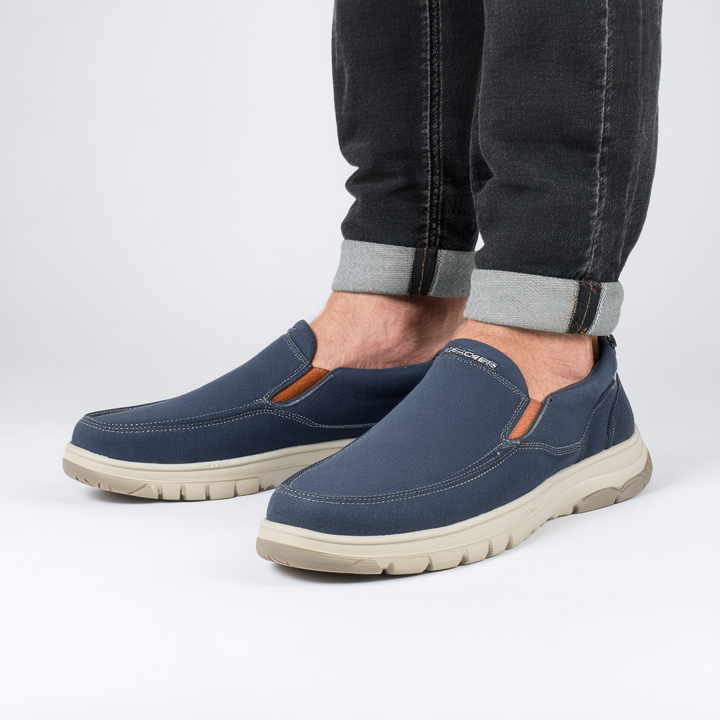 Skechers USA Men's Relaxed Fit Memory Foam Naven Spenser Slip-On