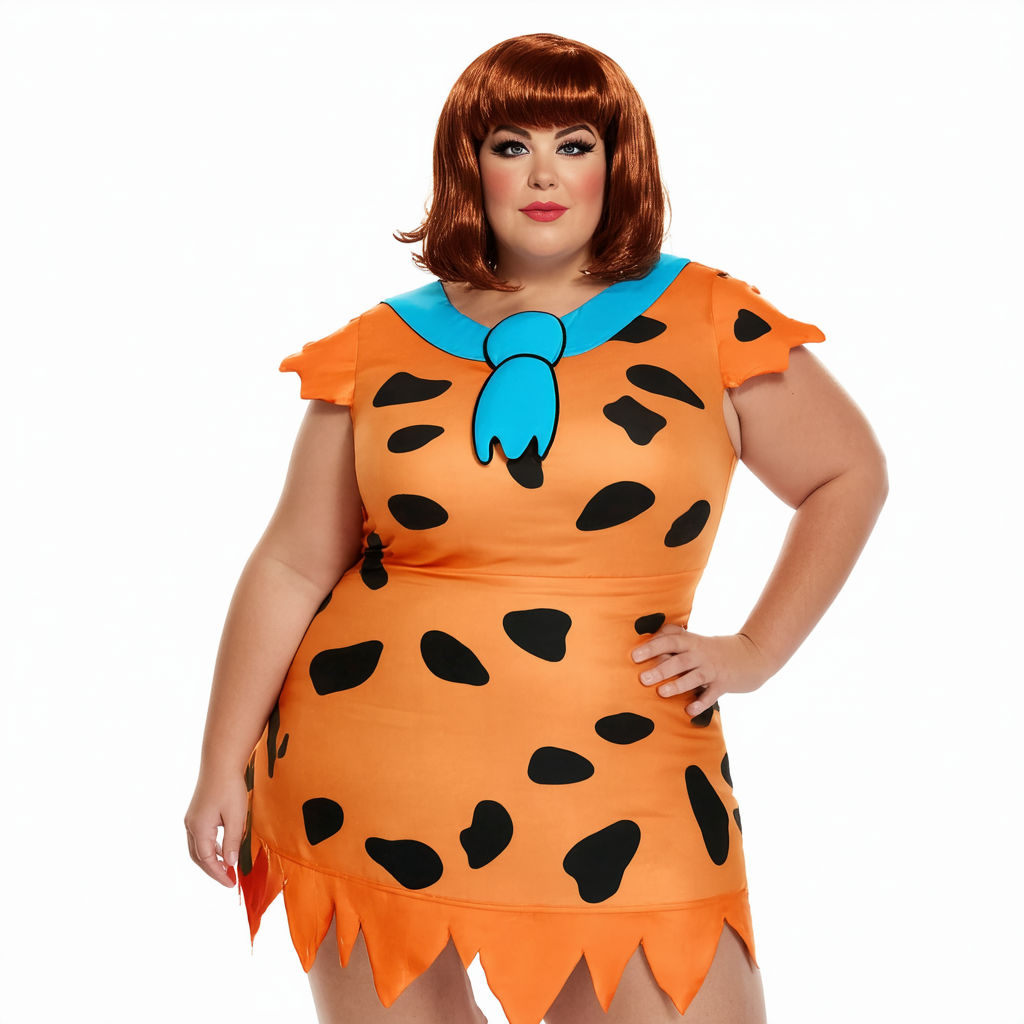 The Flintstones, Wilma Flinstone, Adult Plus Size Costume And Wig