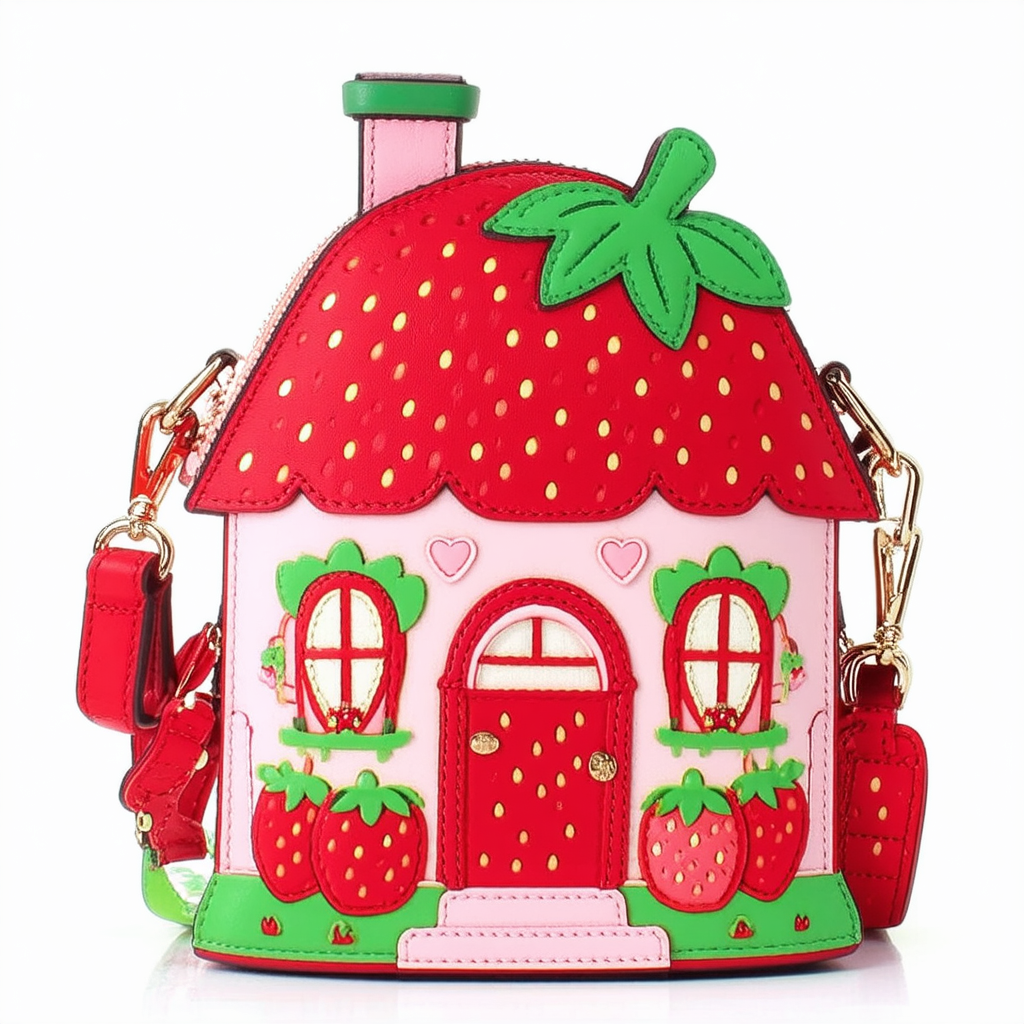 Loungefly Strawberry Shortcake Strawberry House Figural Crossbody Purse