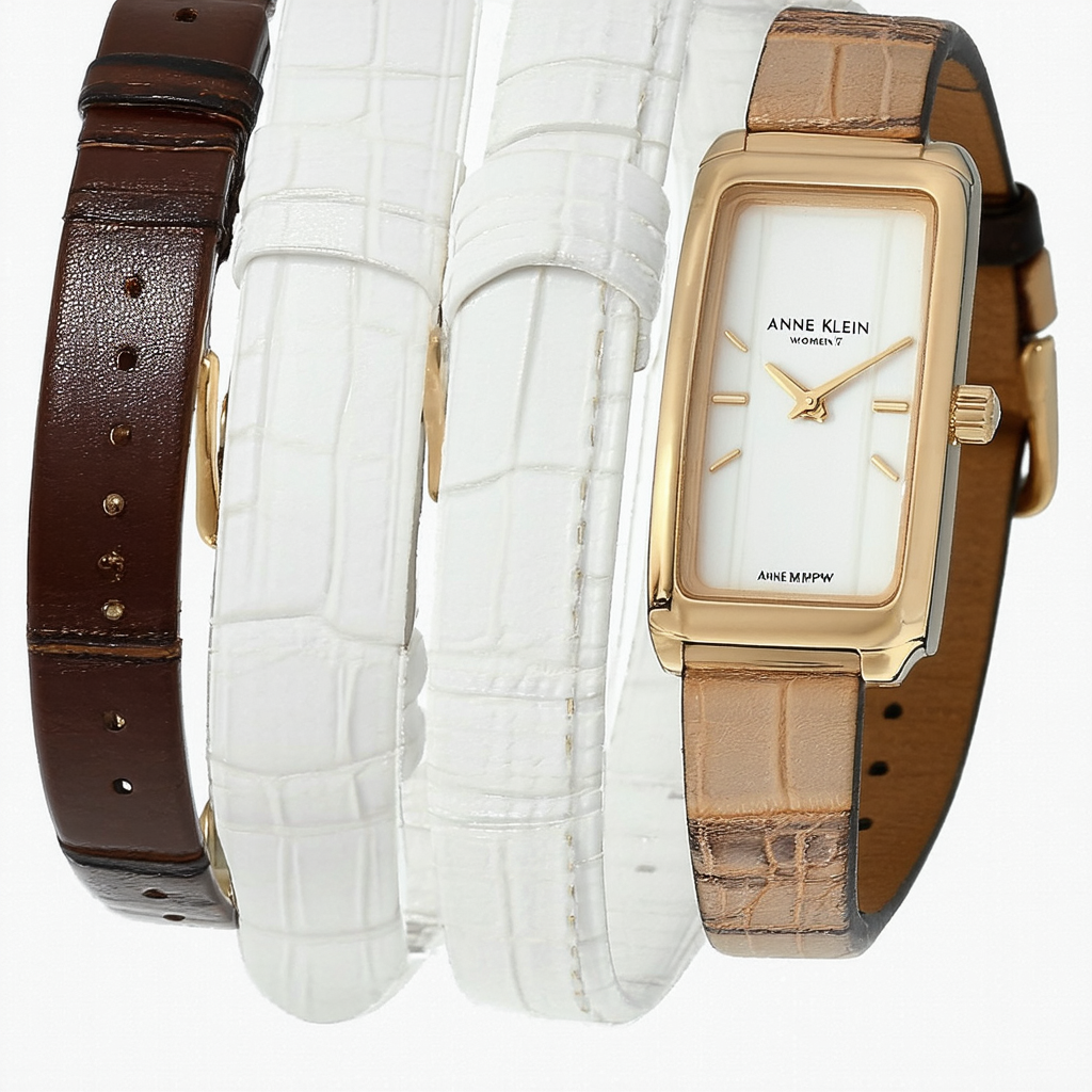 Anne Klein Women's 10/9888MPWT Watch with Leather Band