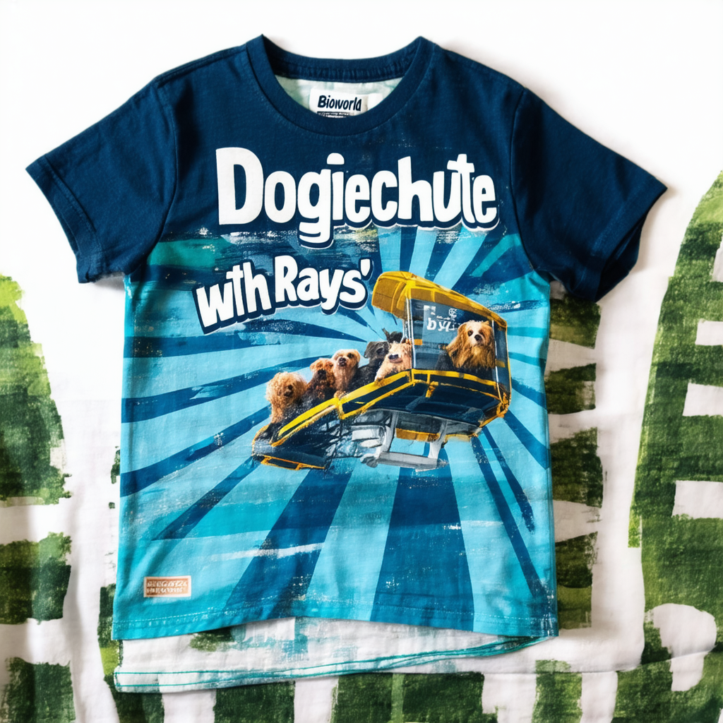 Bioworld Big Boys' Doggiechute With Rays T-Shirt