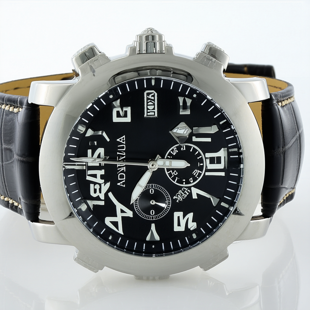 Invicta Men's F0053 Force Collection Lefty GMT Black Leather Watch