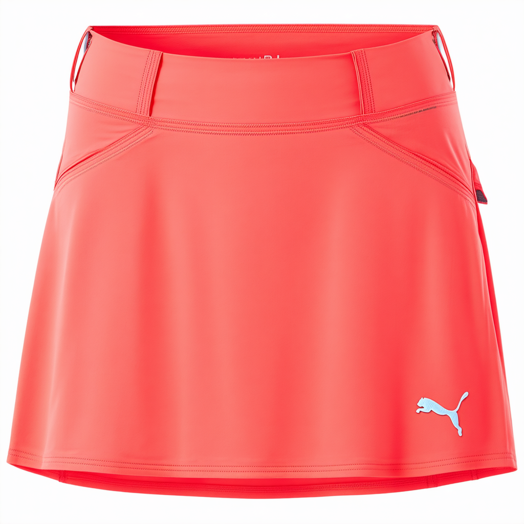 PUMA Golf 2015 Women's Solid Tech Golf Skirt - Style # 568369 - Nectarine