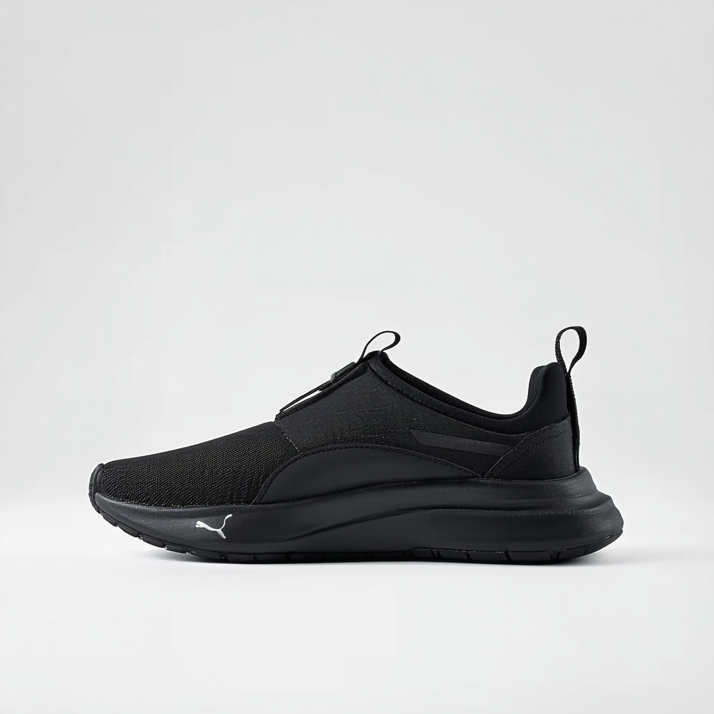 PUMA Womens Axelion Slip On Sneakers Shoes Casual - Black