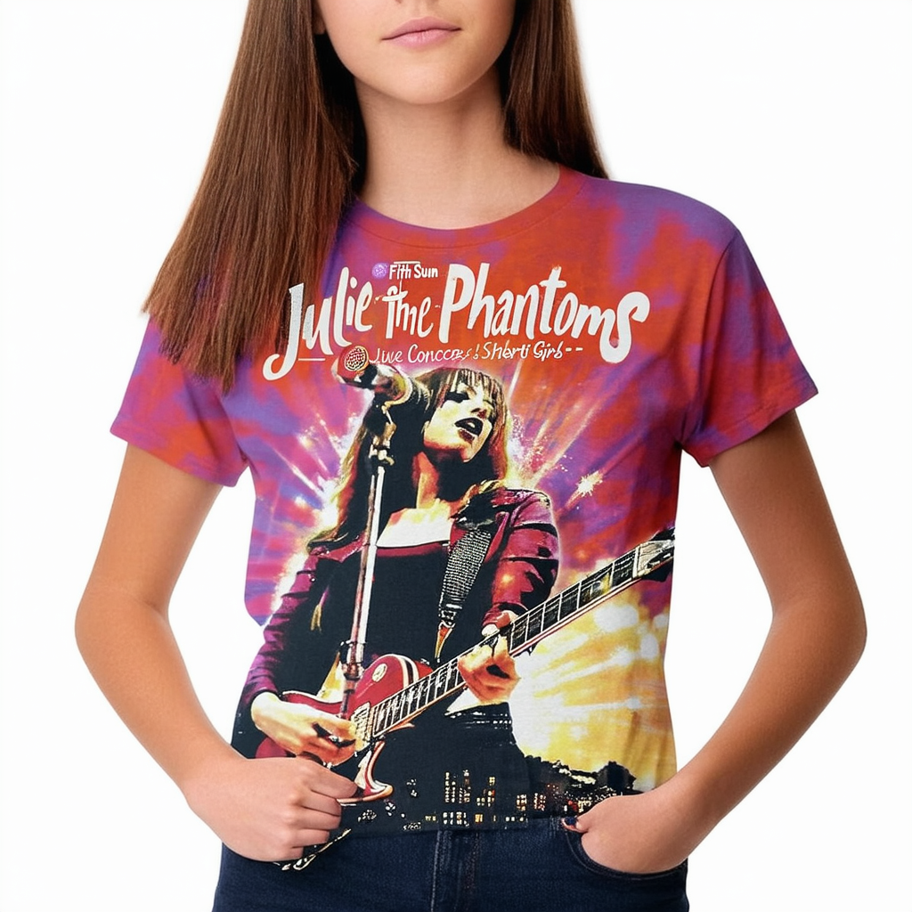 Fifth Sun Julie and The Phantoms Live Concert Girls Short Sleeve Tee Shirt