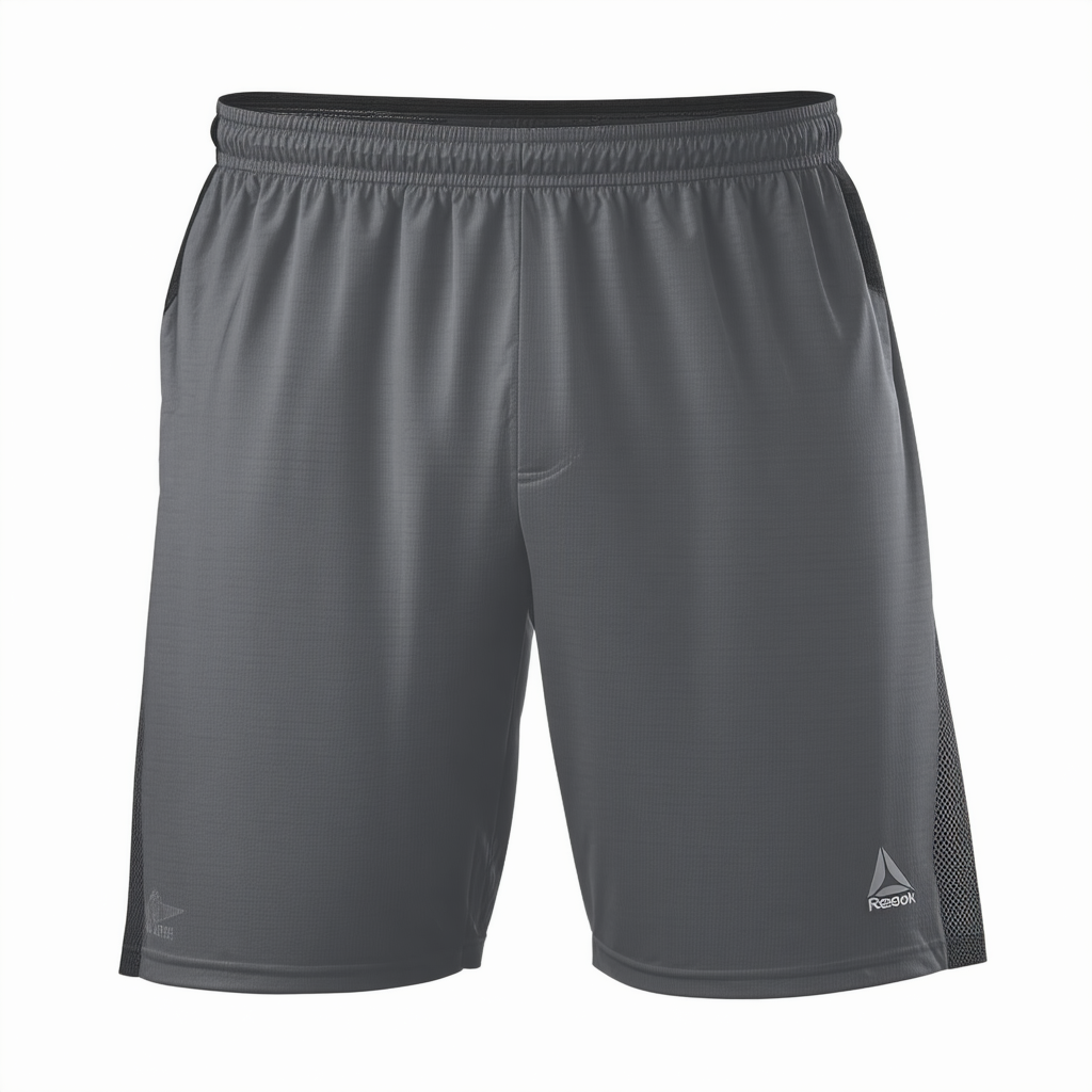 Reebok Big and Tall Play Dry Tech Mesh Shorts (2XL, Steel Grey)