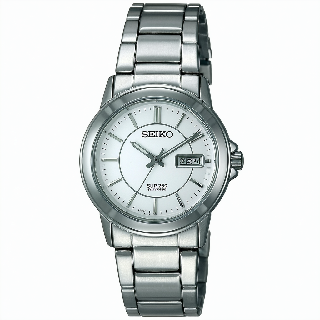Seiko Women's SUP259 Analog Display Analog Quartz Silver Watch