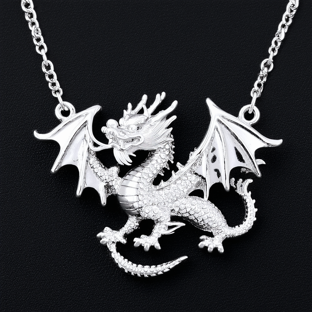 GUESS Dragon Parade Women's Dragon Motif Necklace, Silver, One Size