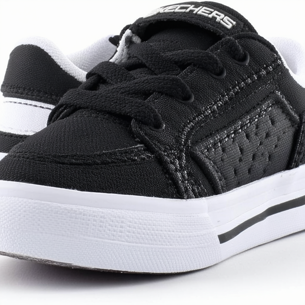 Skechers Little Kid/Big Kid Nollies - Freestyle Sneaker,Black/White,13.5 M US Little Kid