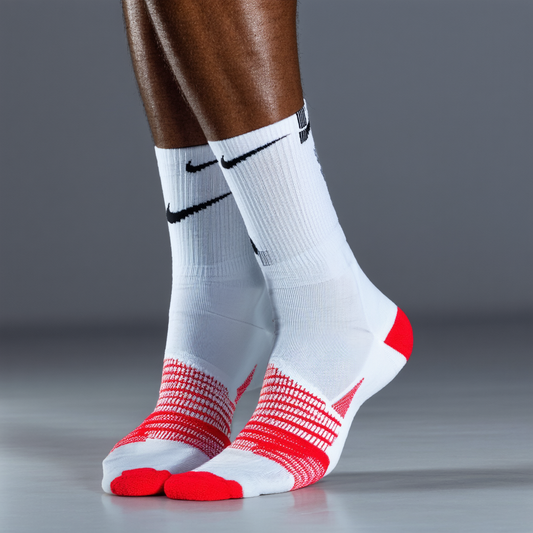Nike Men's Elite Versatility Cushioned Crew Basketball Socks-Gym Red-Large