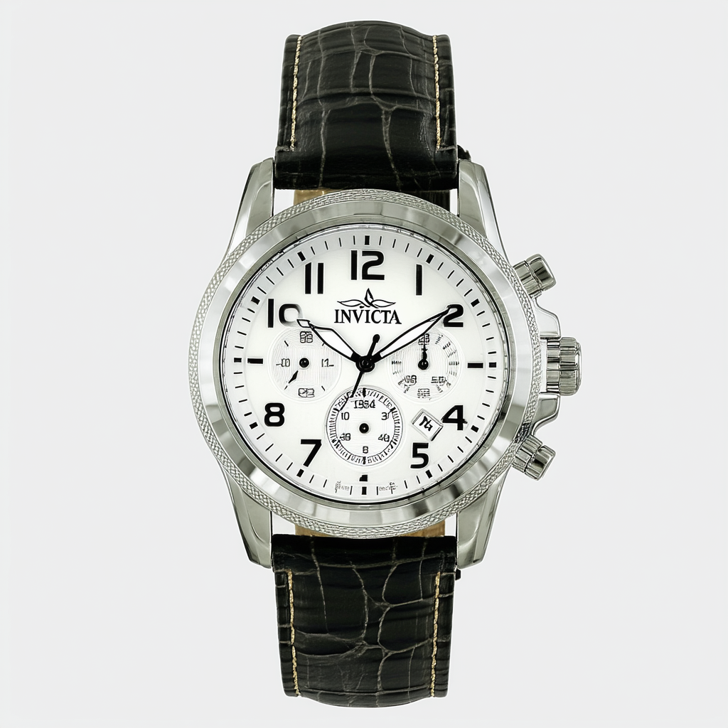 Invicta 18841 Men's Specialty Quartz Stainless Steel Alligator Embossed Strap Watch