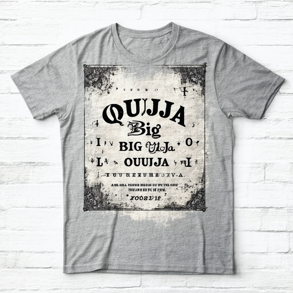 Ouija Big Ouija Unisex Adult Sublimated Heather T Shirt for Men and Women