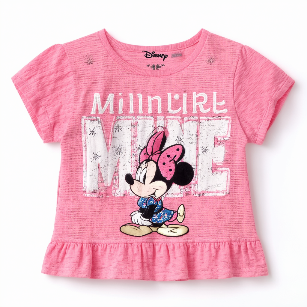 Disney Little Girls' Minnie Mouse Girls Jersey Puff T-Shirt