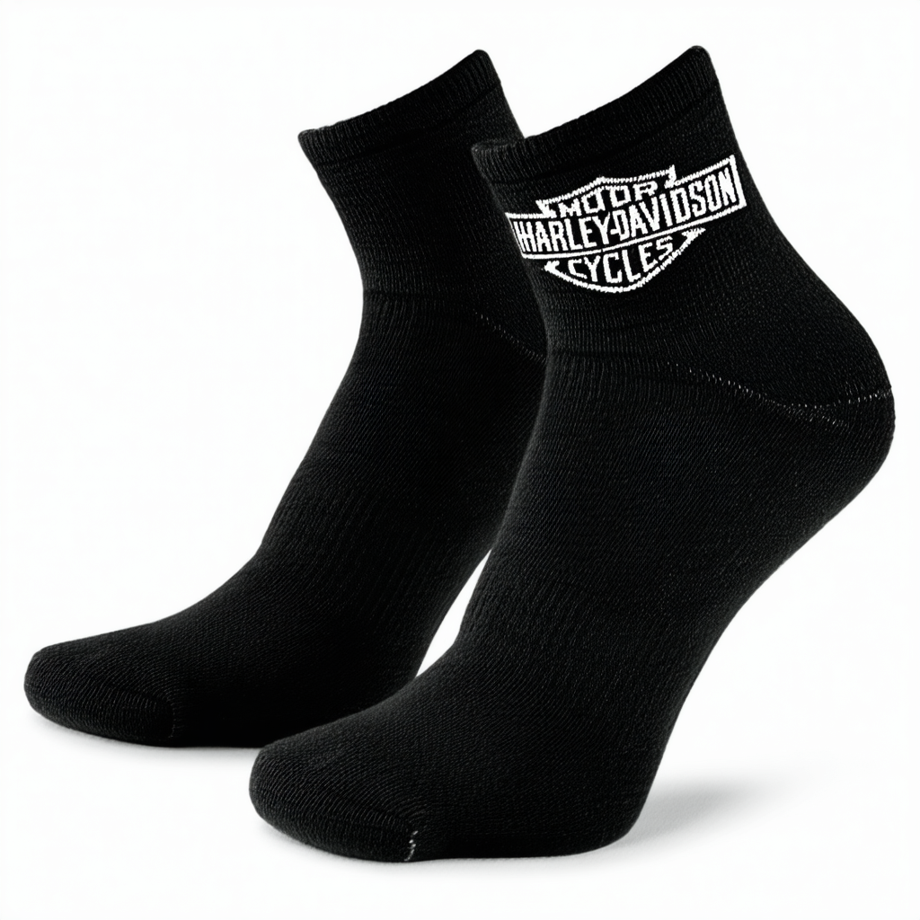 Harley-Davidson Wolverine Men's Cruiser Coolmax Socks, Black D99018970-001