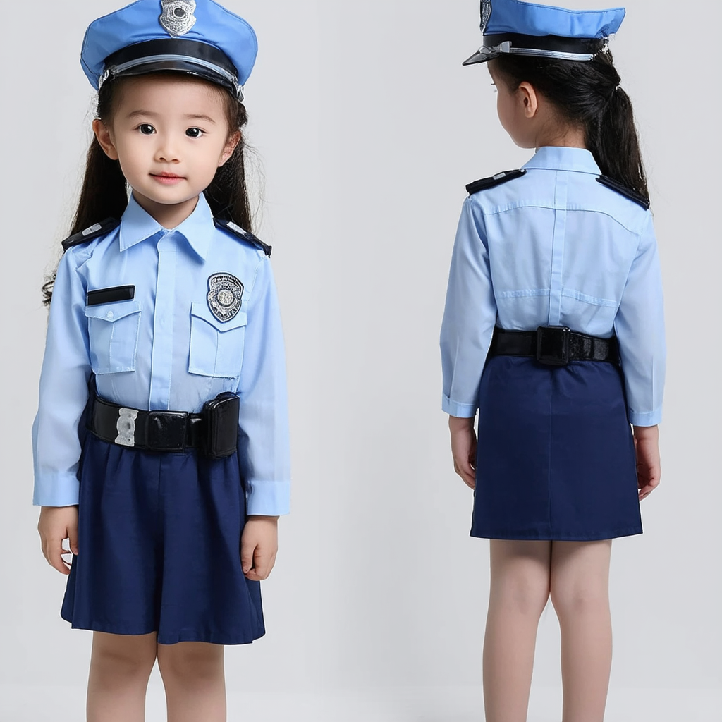 Girl's Helpful Police Officer Costume