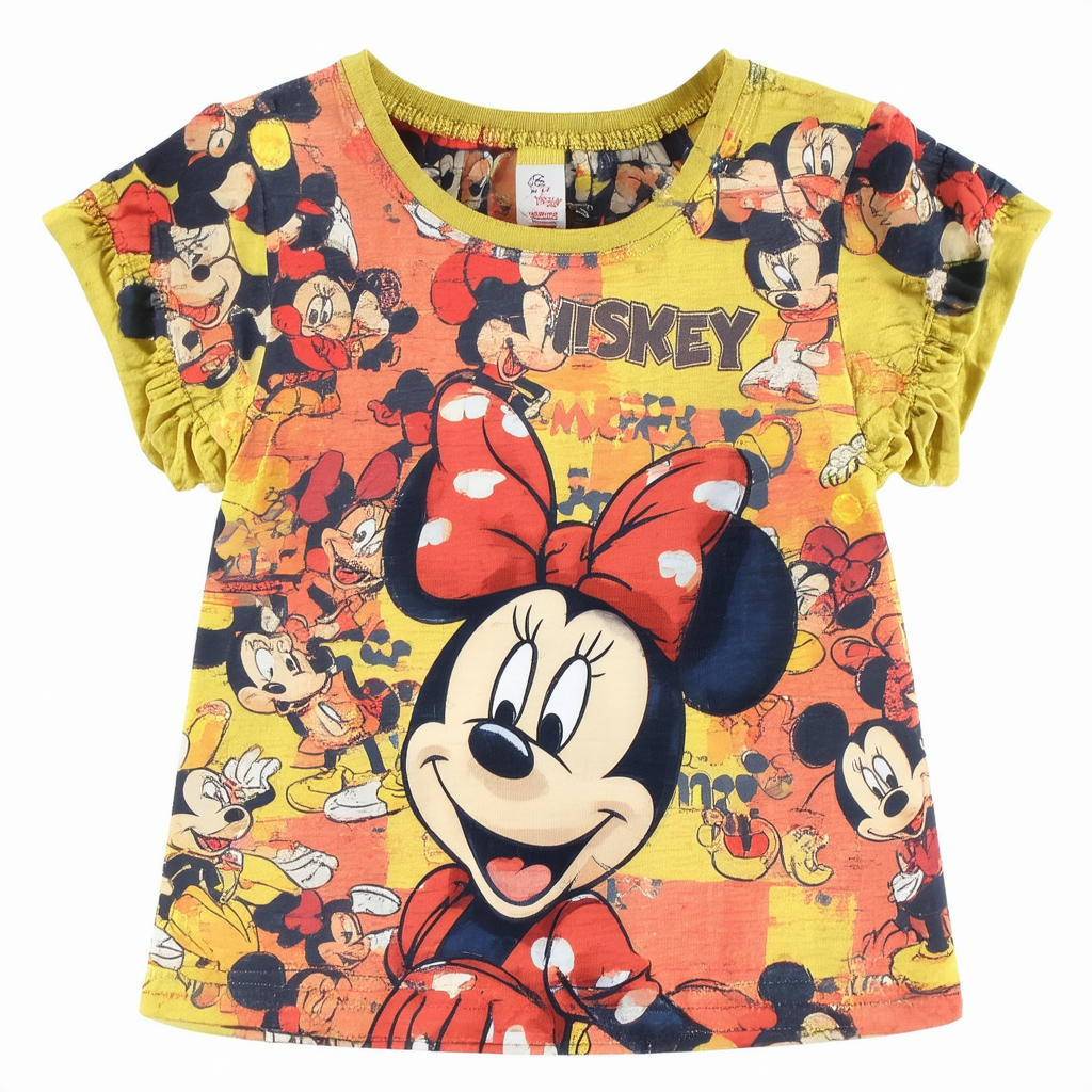 Disney Toddler Girls' Mickey and Friends Short Sleeve Puff Tee