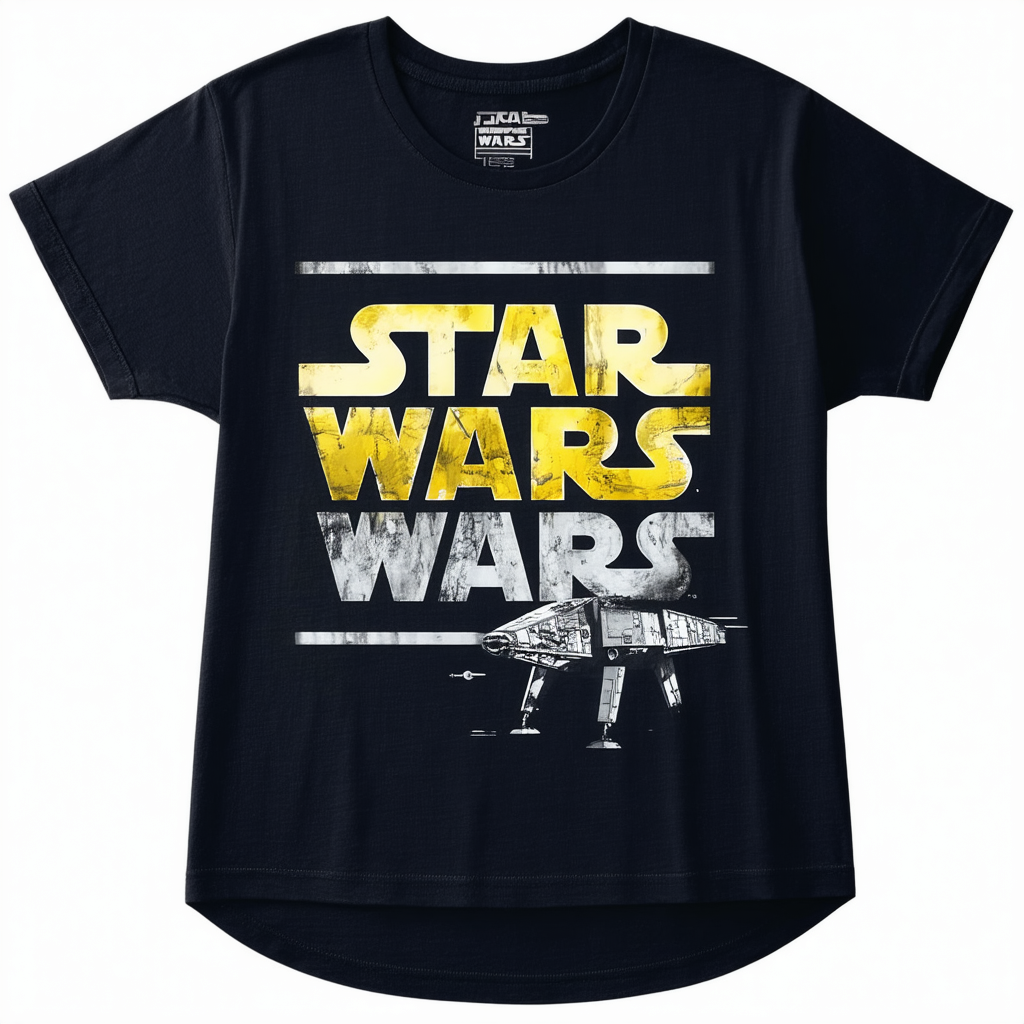 Star Wars Junior's Lucas Films High Low Drapey Boyfriend Graphic T-Shirt