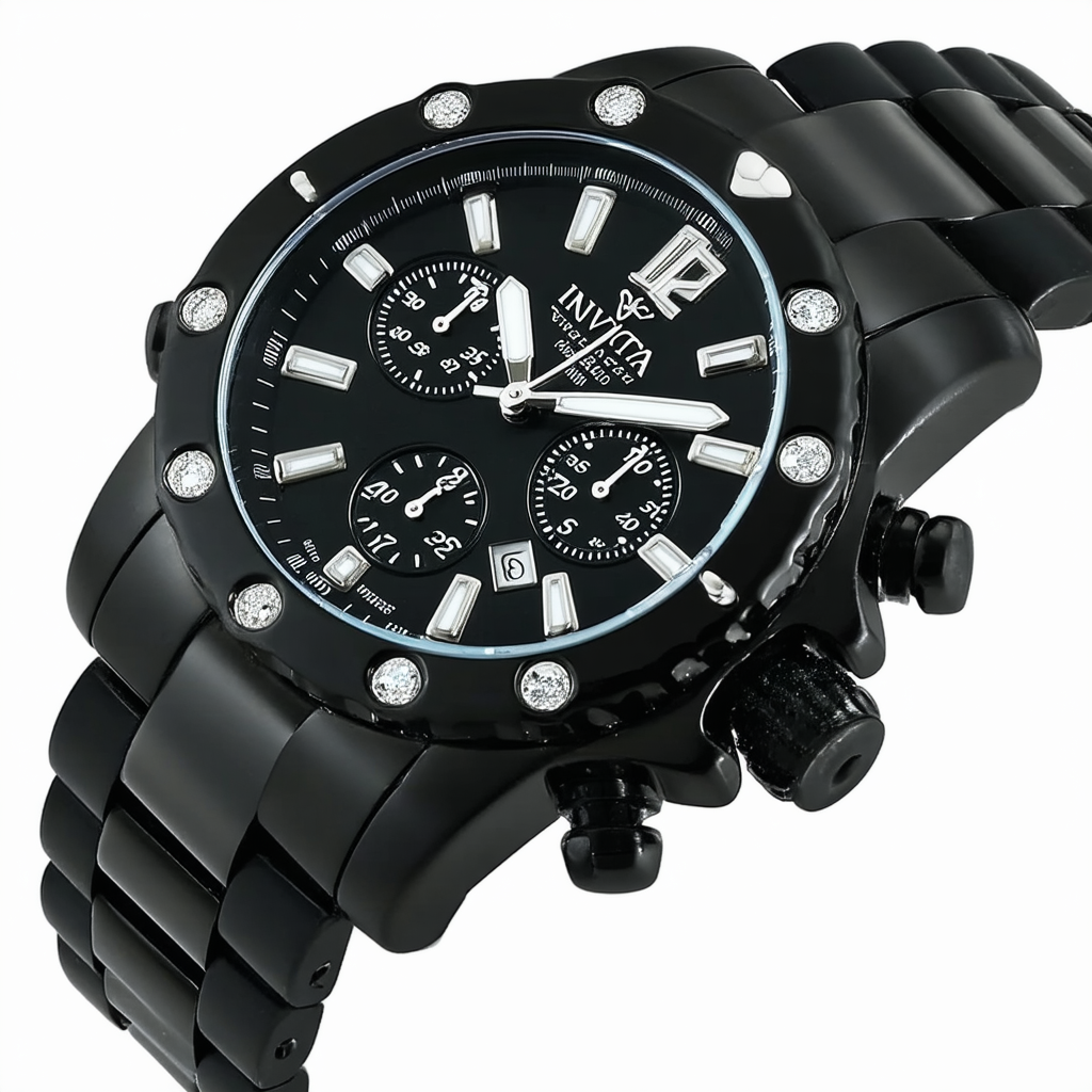 Invicta Men's 80576 Venom Analog Display Swiss Quartz Black Watch