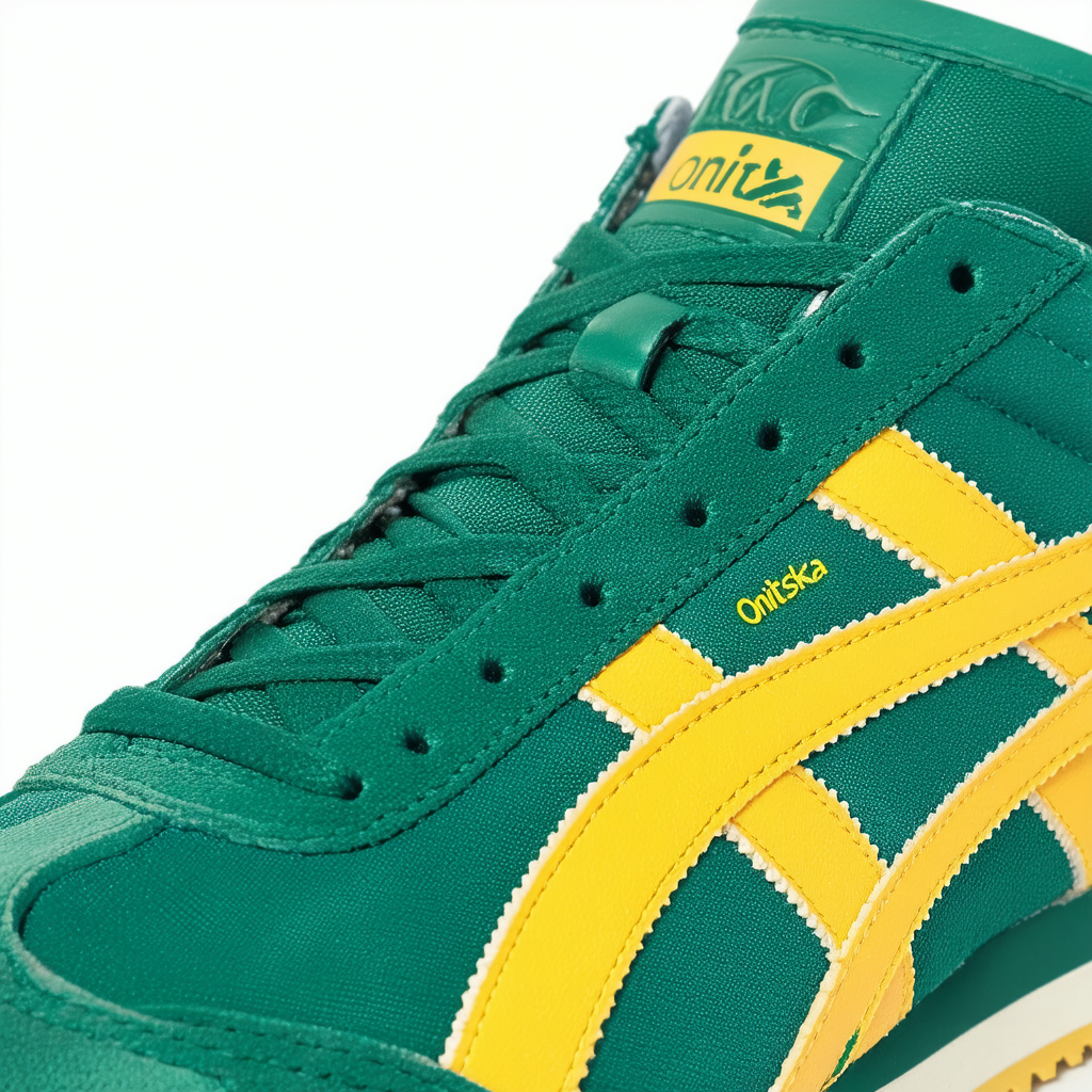 Onitsuka Tiger Mexico 66 Fashion Shoe,Amazon Green/Yellow,5 M US